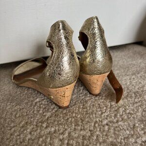 Tory Burch Gold Savannah Wedge Sandal